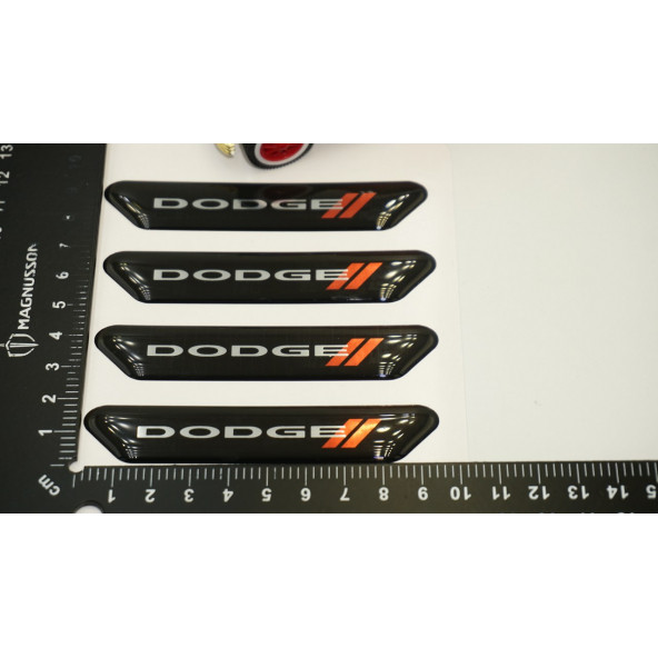 Dodge Logo Kapı Kenarı Koruma Metalize Damla Desen 3M Band - 6