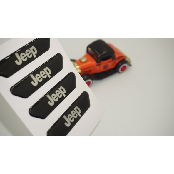 Jeep Logo Kapı Kenarı Koruma Metalize Damla Desen 3M Band