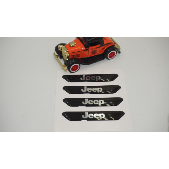Jeep Logo Kapı Kenarı Koruma Metalize Damla Desen 3M Band - 2