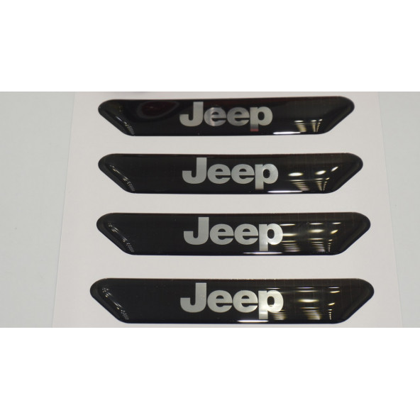 Jeep Logo Kapı Kenarı Koruma Metalize Damla Desen 3M Band - 4