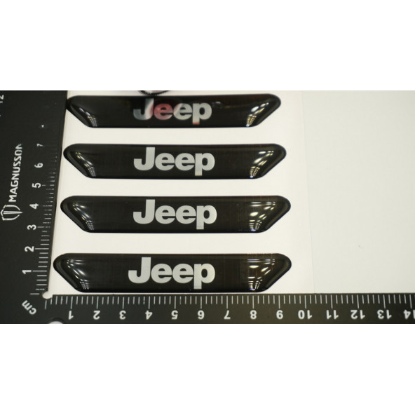 Jeep Logo Kapı Kenarı Koruma Metalize Damla Desen 3M Band - 6