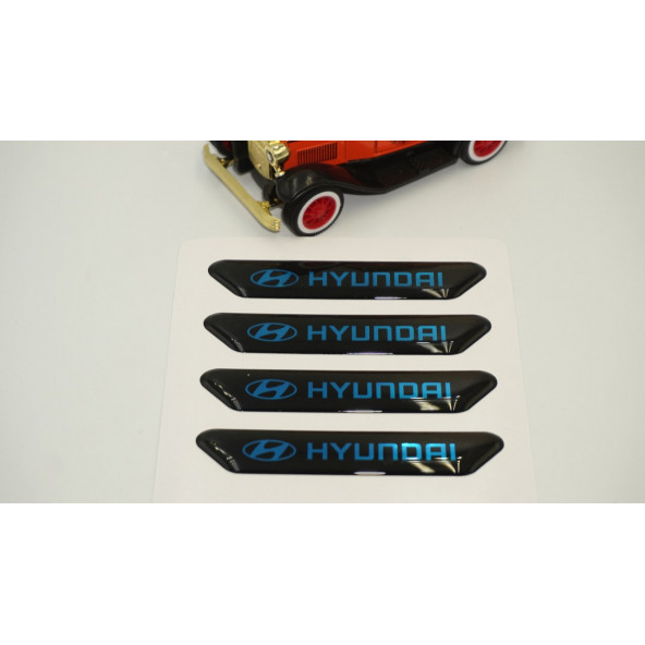 Hyundai Logo Kapı Kenarı Koruma Metalize Damla Desen 3M Band - 3