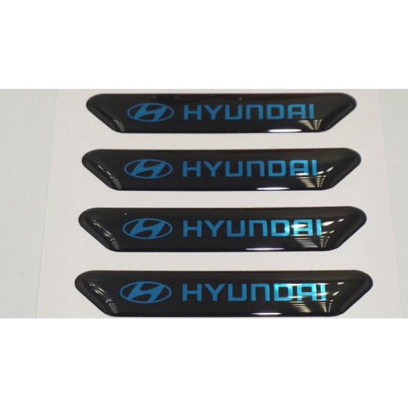 Hyundai Logo Kapı Kenarı Koruma Metalize Damla Desen 3M Band - 4