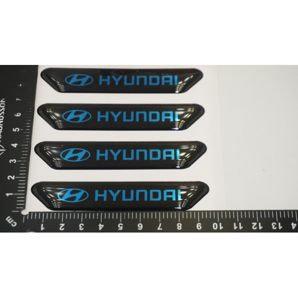 Hyundai Logo Kapı Kenarı Koruma Metalize Damla Desen 3M Band - 6