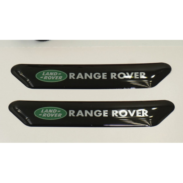 Land Rover Range Rover Logo Çamurluk Yanı Ve Ayna Metalize Damla Desen 3M Logo Arma - 4