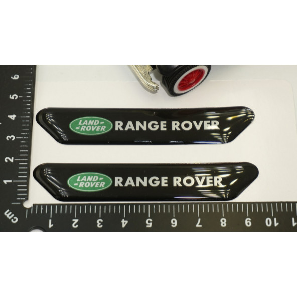 Land Rover Range Rover Logo Çamurluk Yanı Ve Ayna Metalize Damla Desen 3M Logo Arma - 6