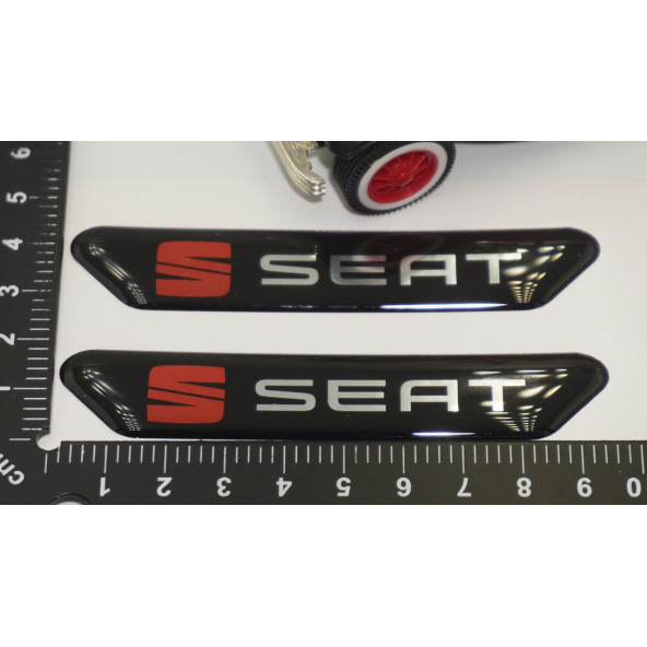 Seat Logo Çamurluk Yanı Ve Ayna Metalize Damla Desen 3M Logo Arma - 6