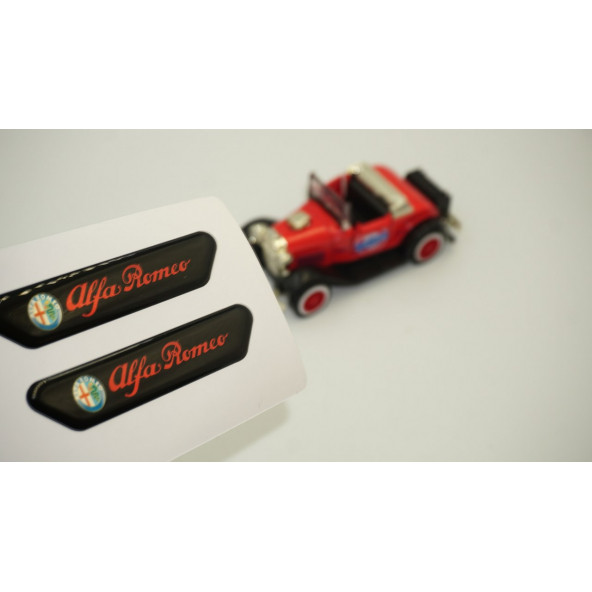Alfa Romeo Logo Çamurluk Yanı Ve Ayna Metalize Damla Desen 3M Logo Arma