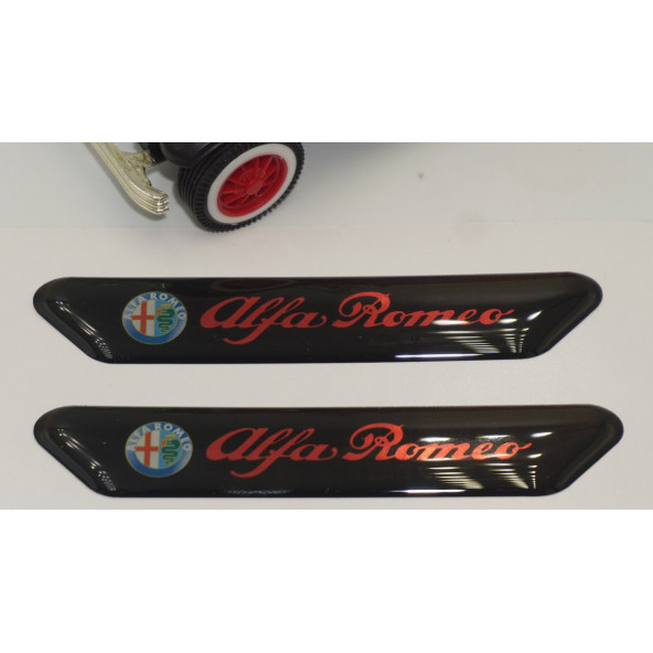 Alfa Romeo Logo Çamurluk Yanı Ve Ayna Metalize Damla Desen 3M Logo Arma - 4