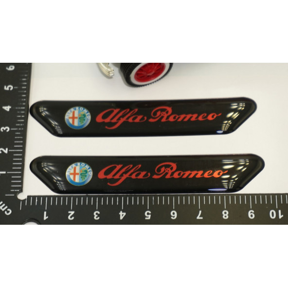 Alfa Romeo Logo Çamurluk Yanı Ve Ayna Metalize Damla Desen 3M Logo Arma - 6