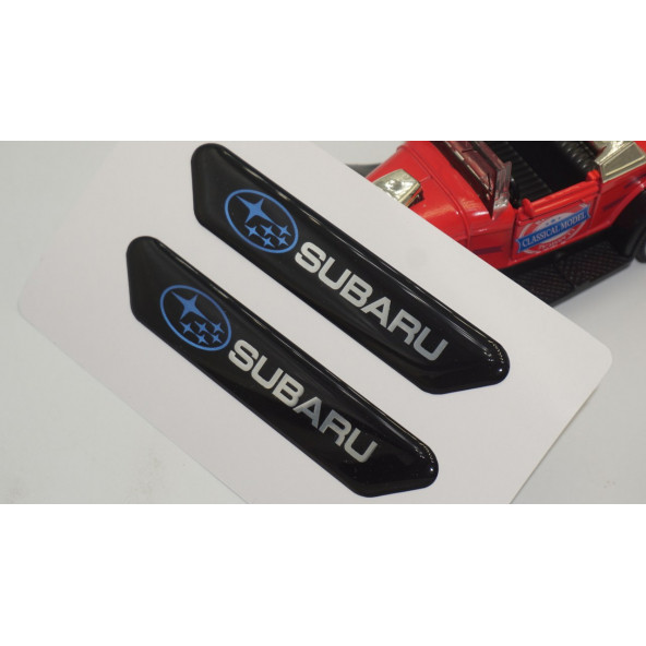 Subaru Logo Çamurluk Yanı Ve Ayna Metalize Damla Desen 3M Logo Arma - 5