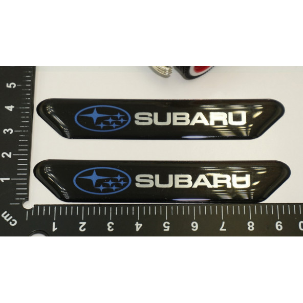 Subaru Logo Çamurluk Yanı Ve Ayna Metalize Damla Desen 3M Logo Arma - 6