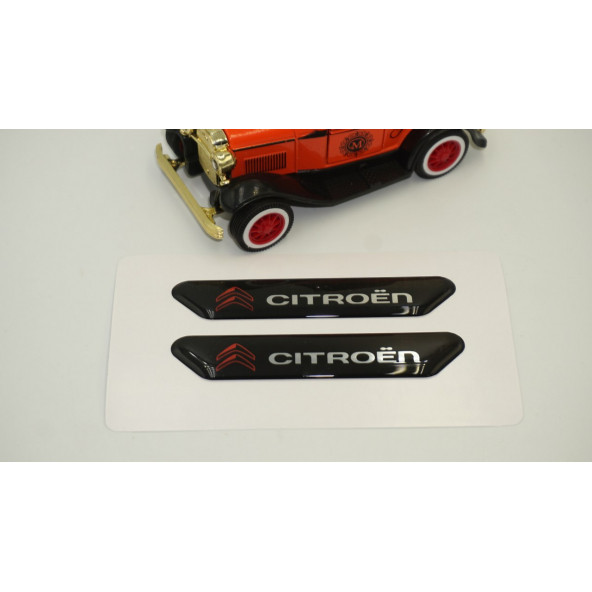 Citroen Logo Çamurluk Yanı Ve Ayna Metalize Damla Desen 3M Logo Arma - 3