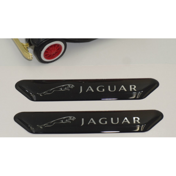 Jaguar Logo Çamurluk Yanı Ve Ayna Metalize Damla Desen 3M Logo Arma - 4