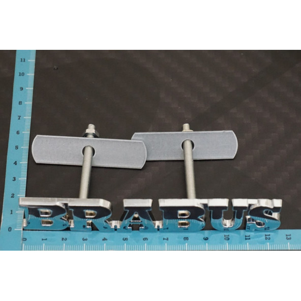 DK Tuning Brabus Krom Metal Ön Panjur Vidalı Yazı Logo Benz İle Uyumlu - Resim 4