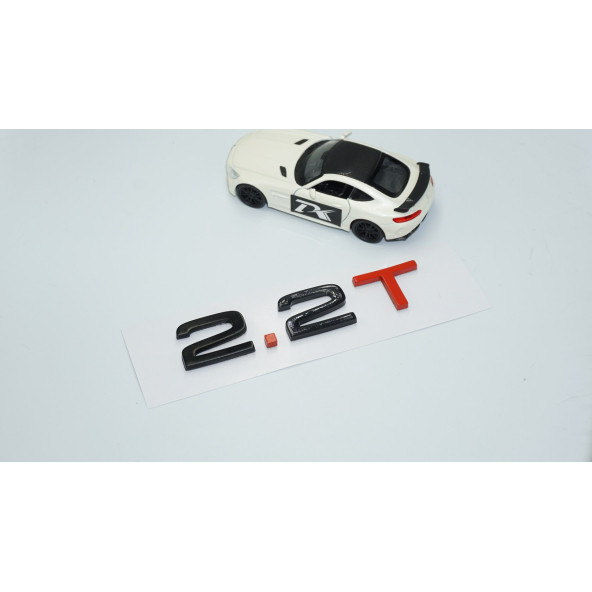 DK Tuning 2.2 T Bagaj Siyah Kırmızı 3M Yazı Logo Audi İle Uyumlu - 2