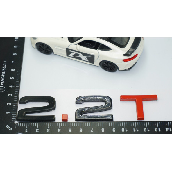 DK Tuning 2.2 T Bagaj Siyah Kırmızı 3M Yazı Logo Audi İle Uyumlu - 4