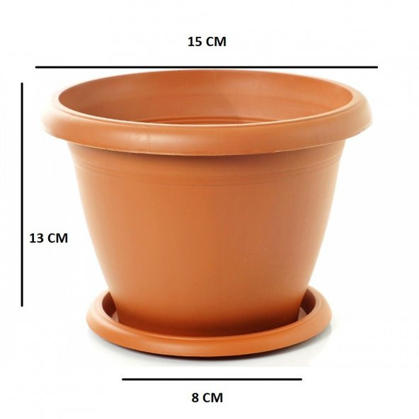 20 Adet 13 CM Çiçek Saksısı ve Saksı Altlığı Saksı