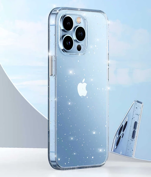 Apple iPhone 12 Pro Max Kılıf Zore Vixy Simli Kılıf - 9