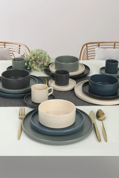 Keramika River Stackable Yemek/Kahvaltı Takımı 20 Parça 4 Kişilik - 817639 ürün görseli 1