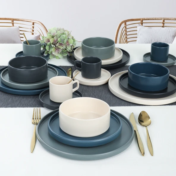 Keramika River Stackable Yemek/Kahvaltı Takımı 20 Parça 4 Kişilik - 817639 - 3