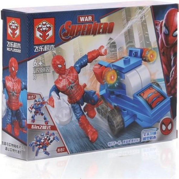 B Serisi Spiderman Lego Seti - Örümcek Adam Seti - FL20022-B