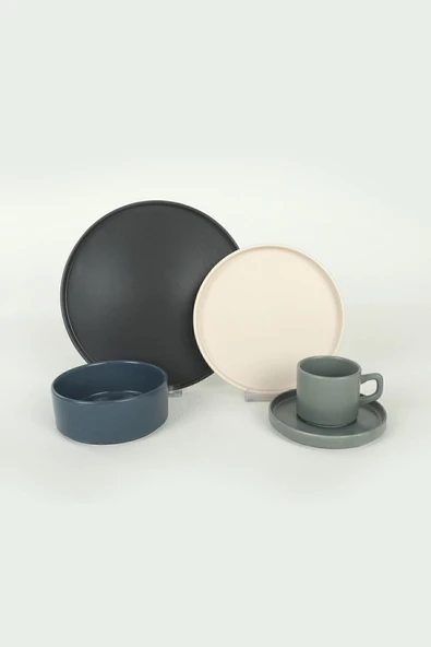 Keramika River Stackable Yemek/Kahvaltı Takımı 20 Parça 4 Kişilik - 817639 - Resim 3