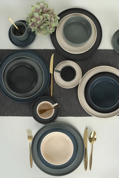 Keramika River Stackable Yemek/Kahvaltı Takımı 20 Parça 4 Kişilik - 817639 - Resim 2