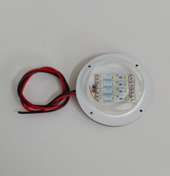 AYGE SU GEÇİRMEZ Mini Yuvarlak LED LAMBA MARİNE YAT TEKNE KARAVAN 12V DC (ŞEFFAF & GÜN IŞIĞI) - Resim 2