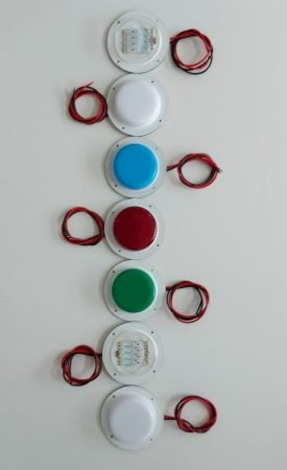 AYGE SU GEÇİRMEZ Mini Yuvarlak LED LAMBA MARİNE YAT TEKNE KARAVAN 12V DC (ŞEFFAF & GÜN IŞIĞI) - Resim 3