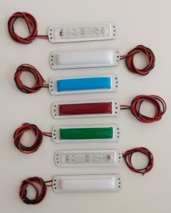 Su Geçirmez Led Lamba Marine Yat Tekne Karavan 24volt-15 Cm MAVİ - Resim 3