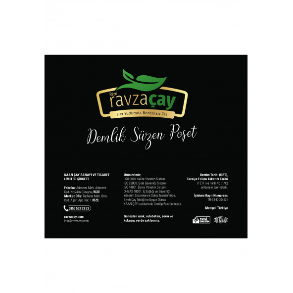 RAVZA ÇAY PREMİUM DEMLİK POŞET 5000 GR - 2