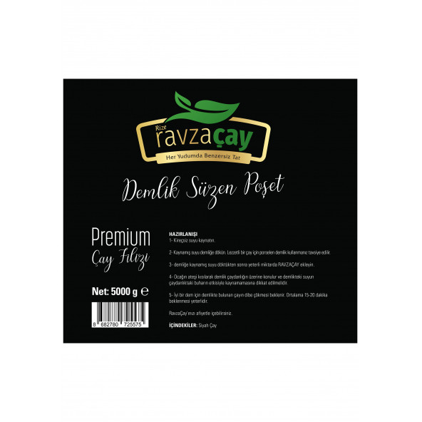 RAVZA ÇAY PREMİUM DEMLİK POŞET 5000 GR - 3