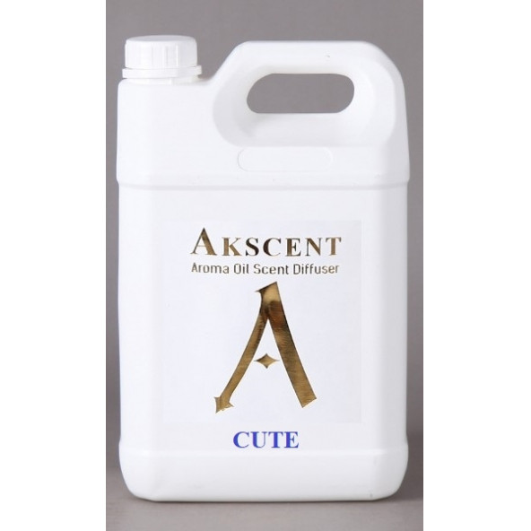 Akscent Tüm Koku Makinelerine Uyumlu CUTE Koku Makinesi Koku Kartuşu Esansı 5 LT