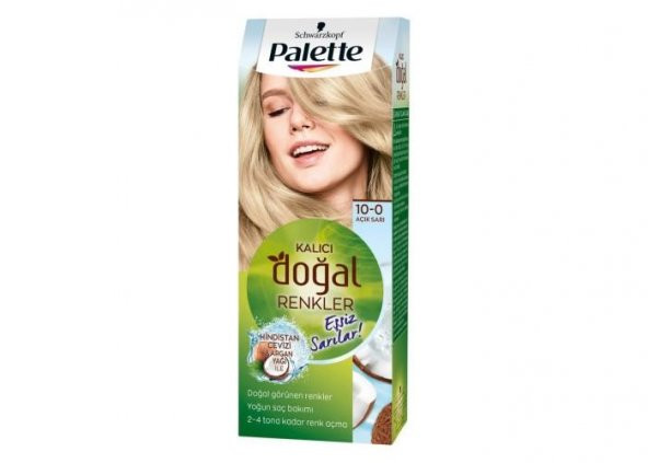 Palette Kalıcı Doğal Renkler Saç Boyası 10-0 Açık Sarı 3 Paket - 2