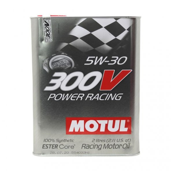 Motul 300V Power Racing 5W-30 Tam Sentetik Motor Yağı 2 L