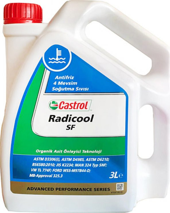 Castrol Radicool SF - 3 L Antifiriz Üretim Yılı : 2024 (KIRMIZI)