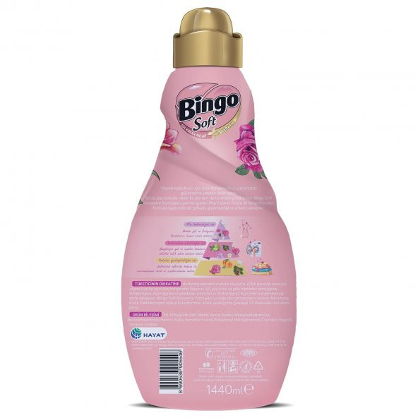 Bingo Soft Yumaşıtcı Şefkatle Gül 1440 Ml 60 Yıkama - Resim 3