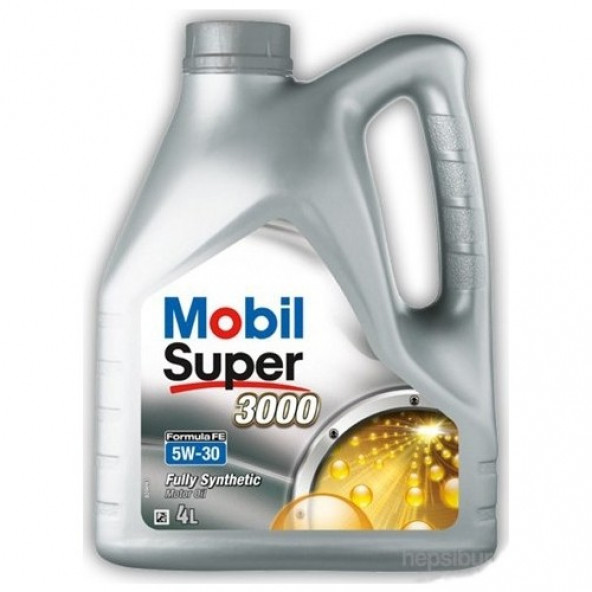 Mobil Super 3000 X1 FE 5W-30 Tam Sentetik Benzinli ve Dizel Araçlar için Motor Yağı 4 L