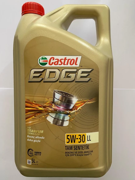 Castrol Edge 5W-30 LL Acea C3 Tam Sentetik DPF Benzin-Dizel Motor Yağı 5 L Ü.Y.2024