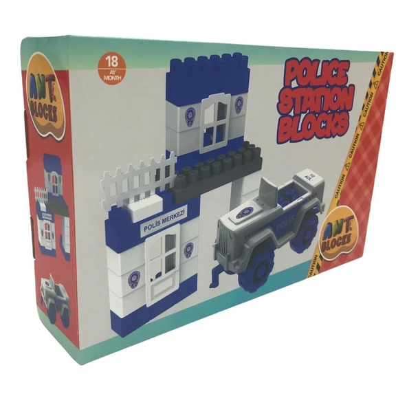 Farbu Oyuncak Lego 45 Parça Polis Yapı Blokları Seti - Resim 3