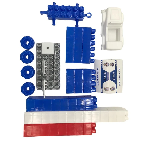 Farbu Oyuncak Lego 45 Parça Polis Yapı Blokları Seti - Resim 5