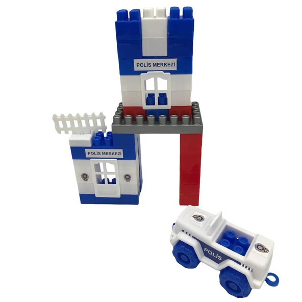 Farbu Oyuncak Lego 45 Parça Polis Yapı Blokları Seti - Resim 7