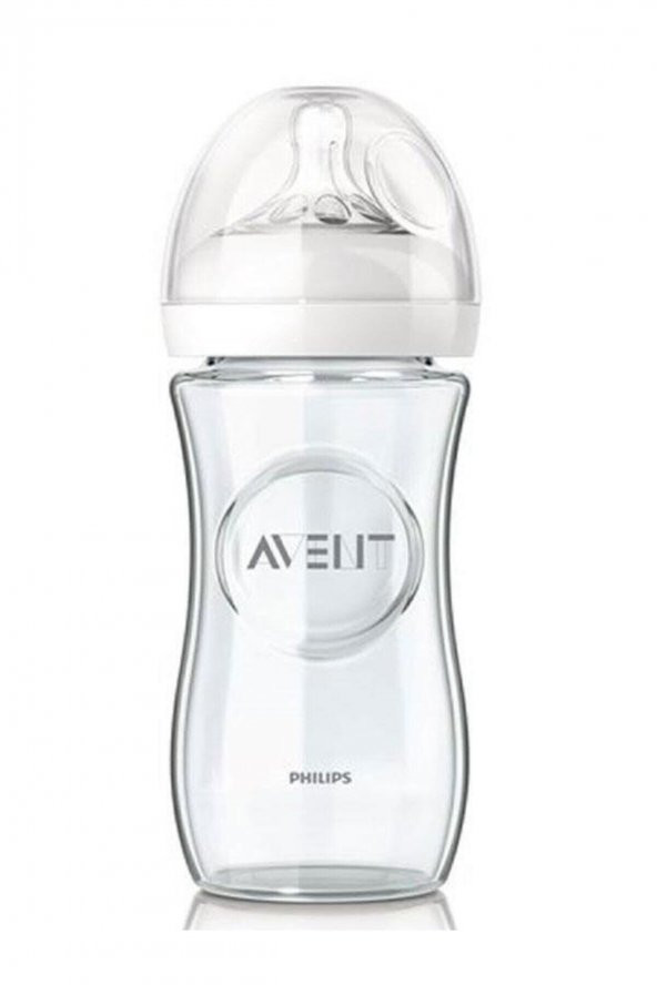 Biberon Cam Natural Emzik 240ml | 1 Ay Üzeri, 1 Adet - Resim 2