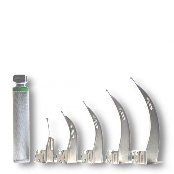 Archer Fiberoptik Laringaskop Set Macintosh Eğri 5 Blade No: 0-1-2-3-4 - Resim 3