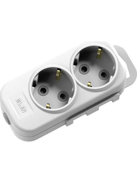 Myra 2'li Topraklı Grup Priz 1 mt Kablolu