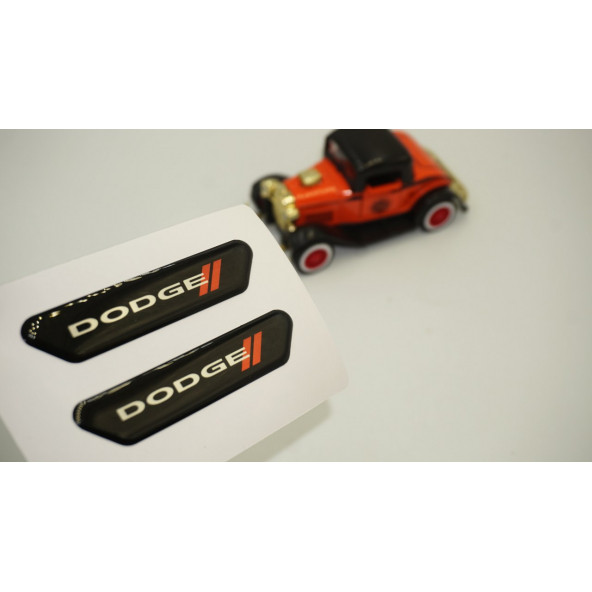 Dodge Logo Çamurluk Yanı Ve Ayna Metalize Damla Desen 3M Logo Arma
