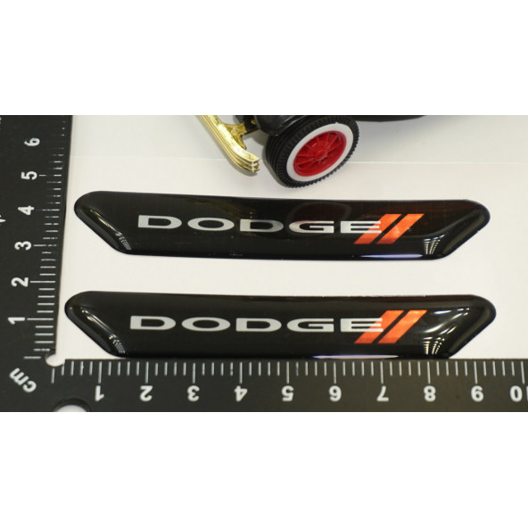Dodge Logo Çamurluk Yanı Ve Ayna Metalize Damla Desen 3M Logo Arma - 6