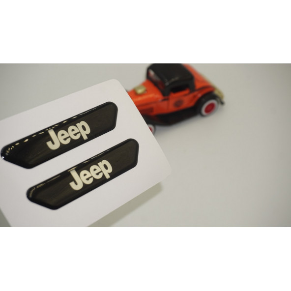 Jeep Logo Çamurluk Yanı Ve Ayna Metalize Damla Desen 3M Logo Arma