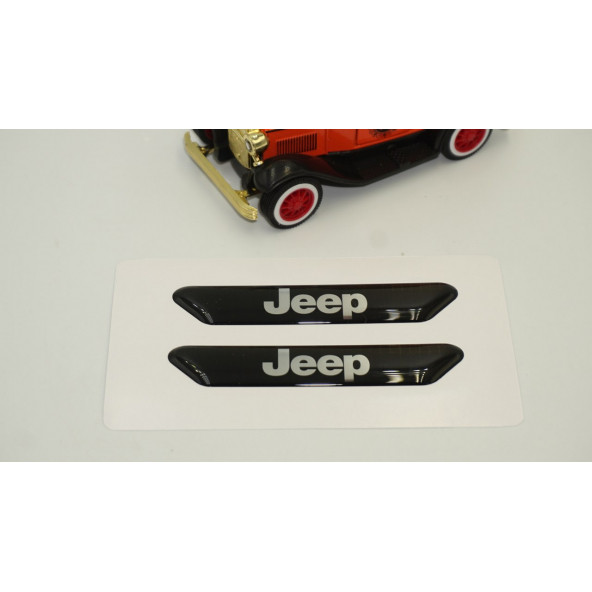 Jeep Logo Çamurluk Yanı Ve Ayna Metalize Damla Desen 3M Logo Arma - 3
